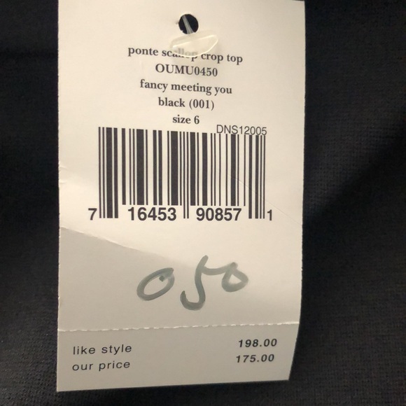 Kate Spade Ponte Scallop Crop Top - Picture 9 of 10